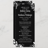 Zwart-wit platte programma programmakaart (Voorkant / Achterkant)