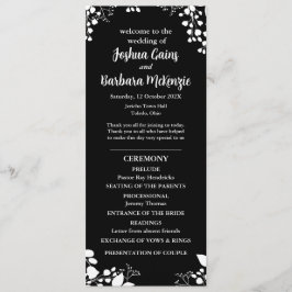 Zwart-wit platte programma programmakaart