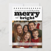 Zwart-wit plezier vrolijk en helder vakantie Kaart (Voorkant)