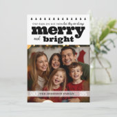 Zwart-wit plezier vrolijk en helder vakantie Kaart (Staand voorkant)