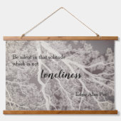 Zwart-wit Poetry Tree Hangend Wandkleed (Voorkant)