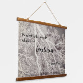 Zwart-wit Poetry Tree Hangend Wandkleed (Gebogen)