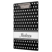 Zwart wit poka Puntband Manuscript Name Klembord (Links)