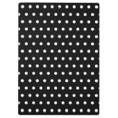 Zwart wit poka Puntband Manuscript Name Klembord (Achterkant)