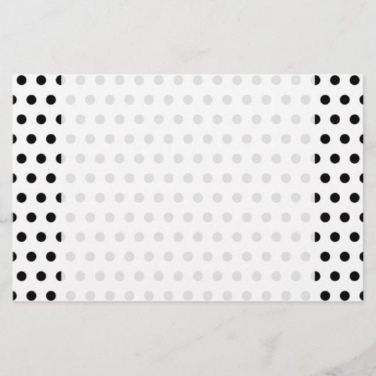 Zwart-wit poka-vlek. Spottig. Briefpapier (Voorkant)