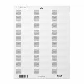 Zwart-wit poka-vlek. Spottig. Etiket (Full Sheet)