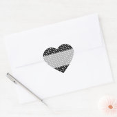 Zwart-wit poka-vlek. Spottig. Hart Sticker (Envelop)