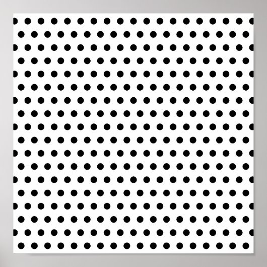 Zwart-wit poka-vlek. Spottig. Poster (Voorkant)