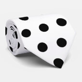 Zwart-wit poka-vlek. Spottig. Stropdas (Opgerold)