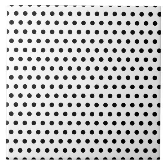 Zwart-wit poka-vlek. Spottig. Tegeltje (Voorkant)