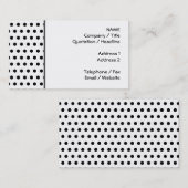 Zwart-wit poka-vlek. Spottig. Visitekaartje (Voorkant / Achterkant)