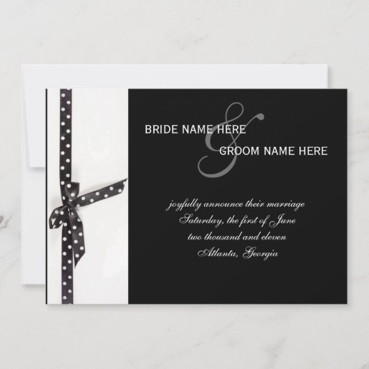 Zwart-wit pokadollint kaart (Voorkant)