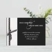 Zwart-wit pokadollint kaart (Staand voorkant)