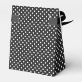 Zwart-wit pokadopatroon bedankdoosjes (Achterkant)