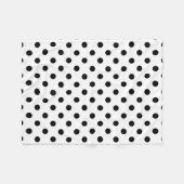 Zwart-wit pokadopatroon fleece deken (Voorkant (Horizontaal))