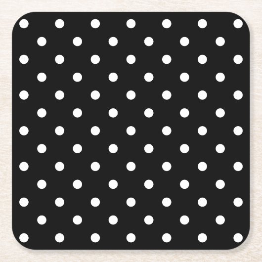Zwart-wit pokadopatroon kartonnen onderzetters (Voorkant)