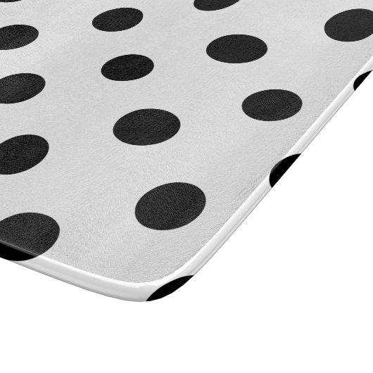Zwart-wit pokadopatroon snijplank (Hoek)
