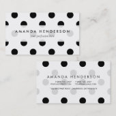 Zwart-wit pokadopatroon visitekaartje (Voorkant / Achterkant)