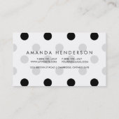 Zwart-wit pokadopatroon visitekaartje (Achterkant)