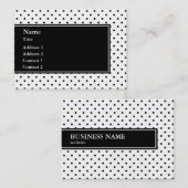 Zwart-wit pokadopatroon visitekaartje (Voorkant / Achterkant)