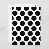 Zwart-wit pokadot patroon briefkaart (Voorkant / Achterkant)