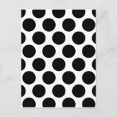 Zwart-wit pokadot patroon briefkaart (Voorkant)