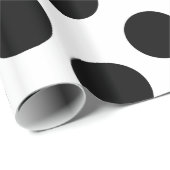 Zwart-wit pokdot-witpapier cadeaupapier (Rol Hoek)