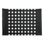Zwart & Wit Poke A Dot Standaard Kussen hoesje set Kussensloop (Achterkant-Rechts)