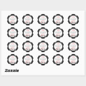 Zwart Wit Poker Chip Bruiloft Save The Date Ronde Sticker (Vel)