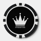 Zwart-wit Poker Chips, Black Striped Edge Chips (Voorkant)