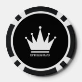 Zwart-wit Poker Chips, Black Striped Edge Chips (Achterkant)