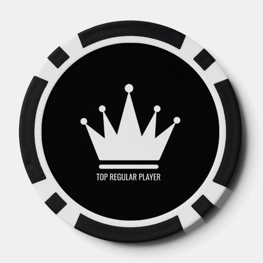 Zwart-wit Poker Chips, Black Striped Edge Chips (Achterkant)