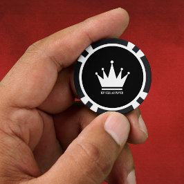 Zwart-wit Poker Chips, Black Striped Edge Poker Chips