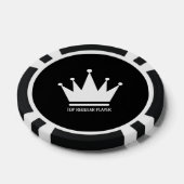 Zwart-wit Poker Chips, Black Striped Edge Poker Chips (Enkel)