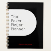 Zwart-wit Poker Speler Planner (Voorkant)