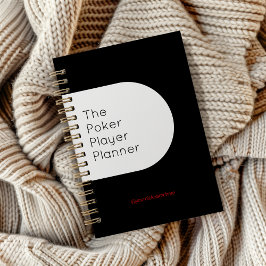 Zwart-wit Poker Speler Planner
