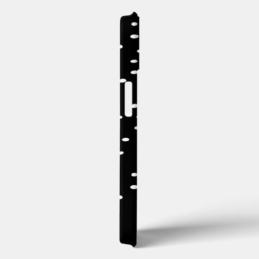 Zwart-wit poladots patroon met monogram Case-Mate iPhone case (Achterkant / Rechts)