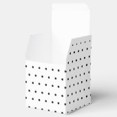 Zwart-wit Polka Dot Bruiloft Favor Box Bedankdoosjes (Geopend)