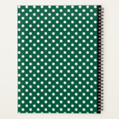 Zwart-wit Polka Dot Custom 2026 Business Planner (Achterkant)