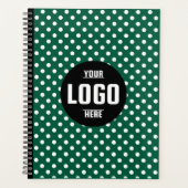 Zwart-wit Polka Dot Custom 2026 Business Planner (Voorkant)