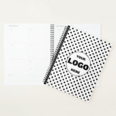 Zwart-wit Polka Dot Custom 2026 Business Planner (Display)