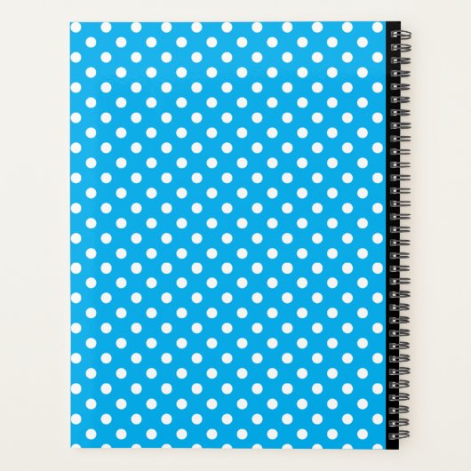 Zwart-wit Polka Dot Custom 2026 Business Planner (Achterkant)