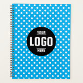 Zwart-wit Polka Dot Custom 2026 Business Planner (Voorkant)