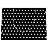 ZWART WIT POLKA DOT GEPERSONALISEERD STIJLVOL GROOT CADEAUZAKJE (Voorkant)