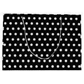 ZWART WIT POLKA DOT GEPERSONALISEERD STIJLVOL GROOT CADEAUZAKJE (Achterkant)