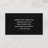 Zwart-wit Polka Dot Gold Foil Trim Visitekaartje (Achterkant)