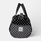 Zwart-wit polka dot initialen patroon girly plunjezak (Rechts)