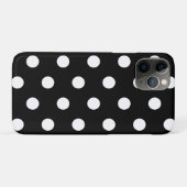 Zwart-wit Polka Dot iPhone Case (Achterkant (horizontaal))