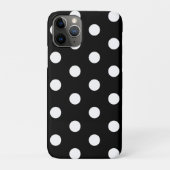 Zwart-wit Polka Dot iPhone Case (Achterkant)