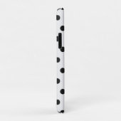 Zwart-wit Polka Dot iPhone Case (Achterkant/rechts)